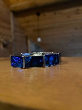 Abalone Inlay Bracelet - Blue Iridescent